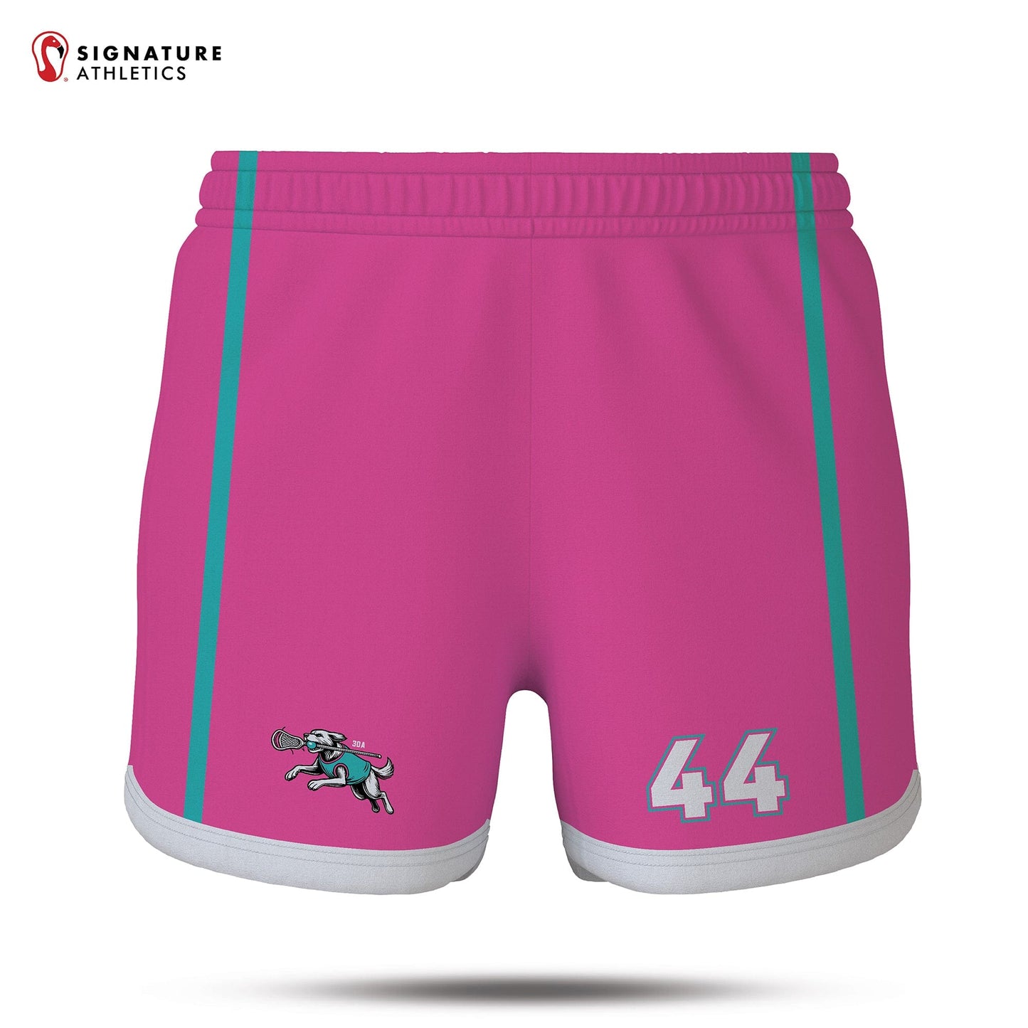 30A Birddogs Lacrosse Women's Pink Game Shorts: U12 Signature Lacrosse