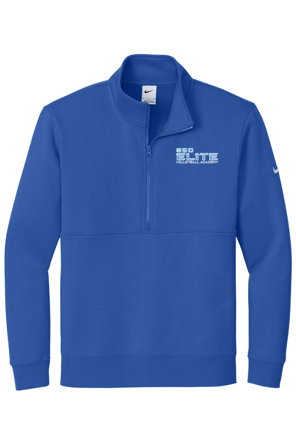 850 Elite Volleyball Embroidered Nike Club Fleece Sleeve Swoosh 1/2-Zip Signature Lacrosse