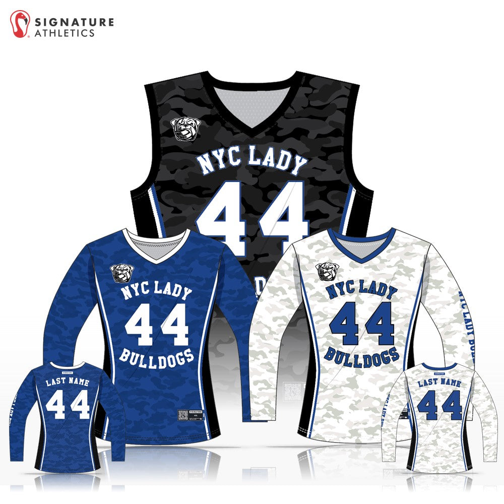NYCLB Lady Bulldogs REQUIRED Women's 3 Piece Jersey Package: 15U Blue Elite