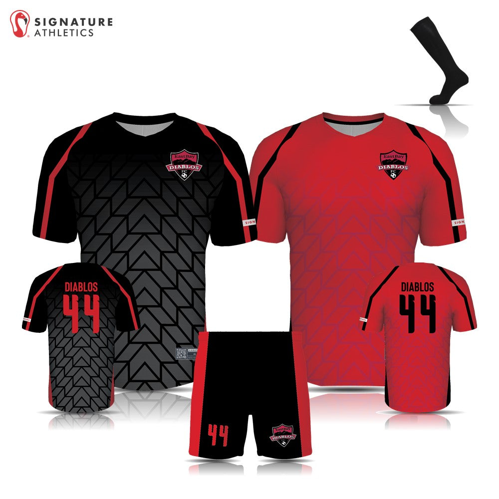 East Bay Diablos FC Black and Red 4 Piece Player Package: 2013