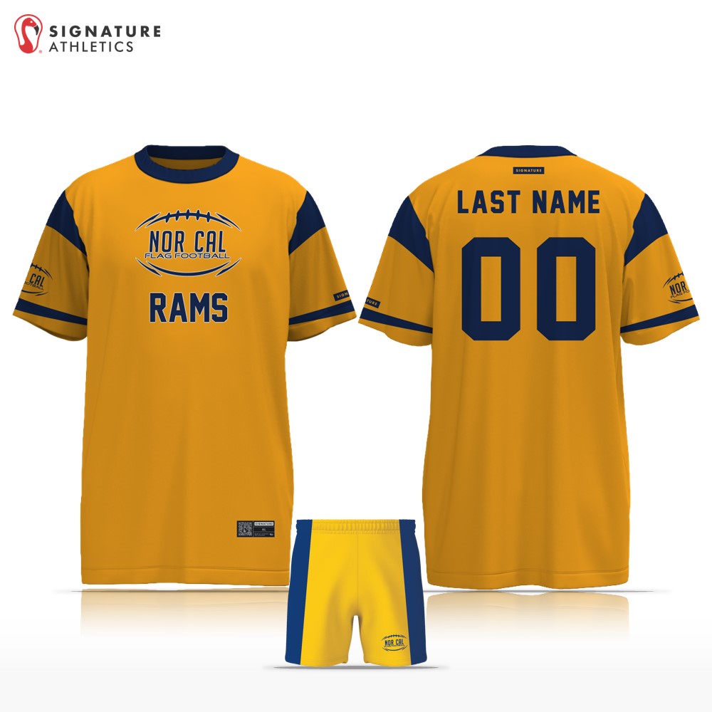 NorCal Flag Football Los Angeles Rams Men's 2 Piece Player Package: Los Angeles Rams