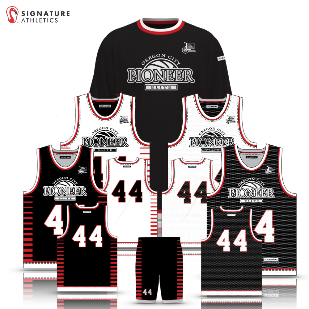 Pioneer Elite Basketball Men's 4 Piece Player Package: 5th Red