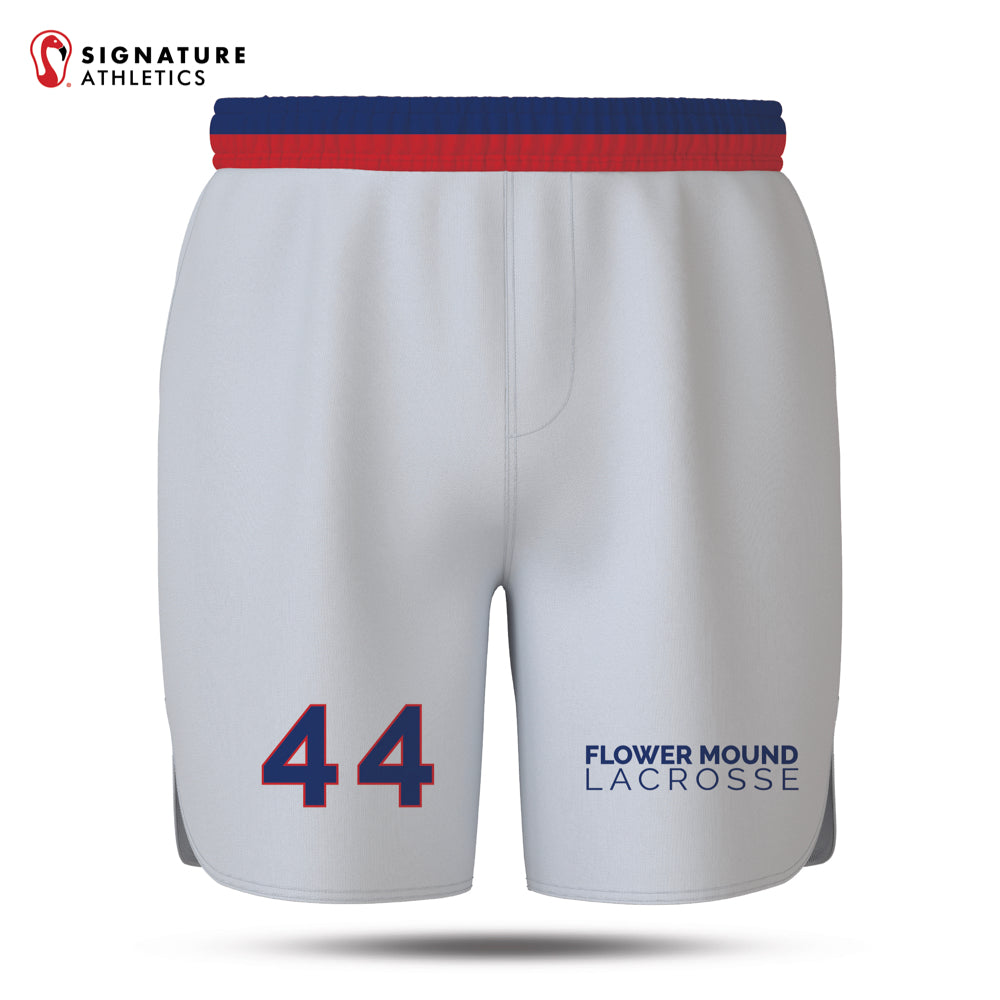 Flower Mound Men's High School Pro White Shorts: High School Boys