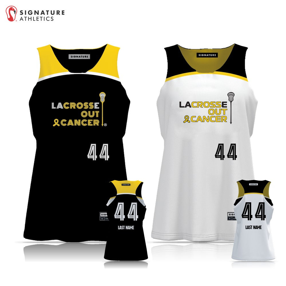 LaCROSSe Out Cancer Women's Reversible Game Pinnie: LaCROSSe Out Cancer
