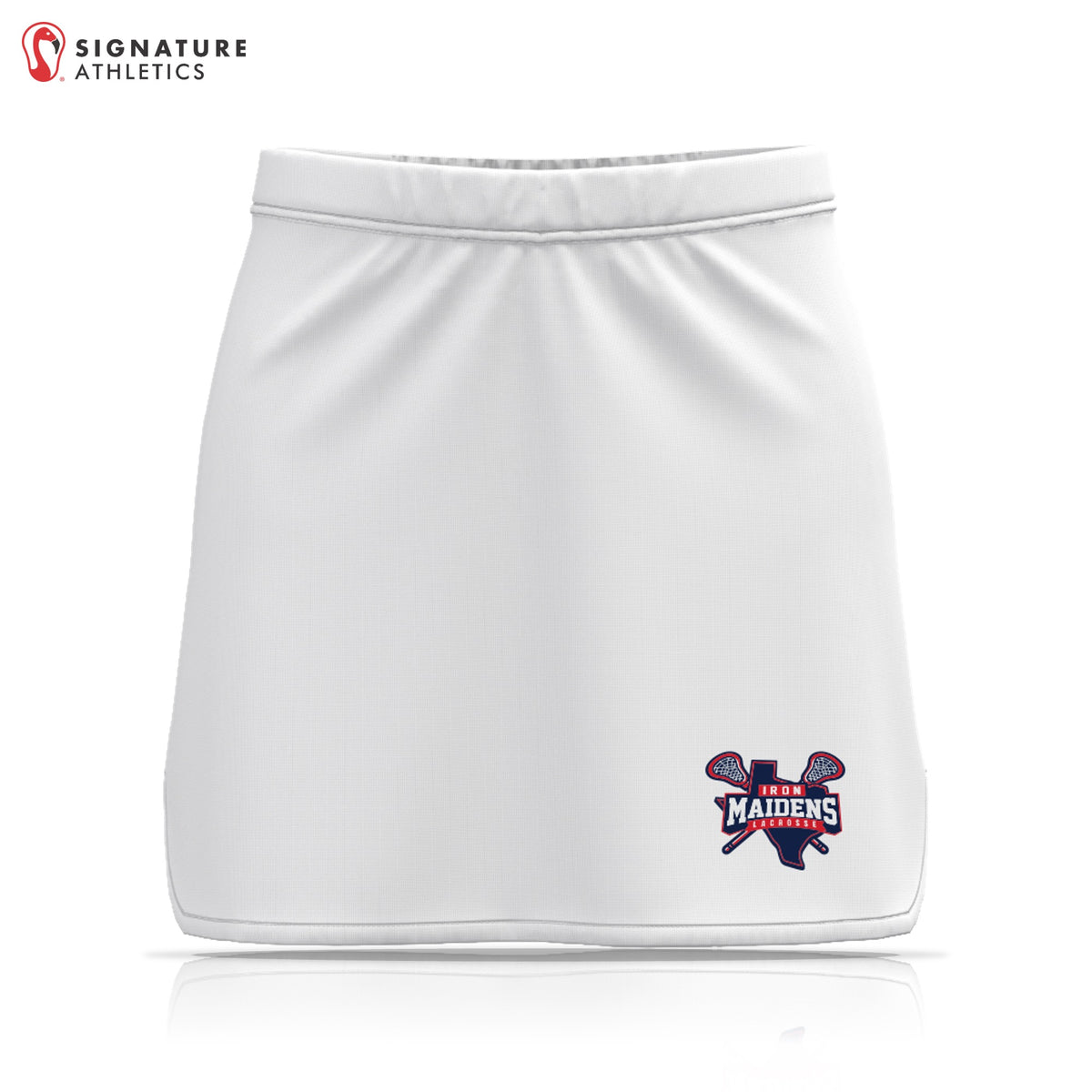 Iron Maidens High School Women's White Game Skirt: 10th Grade