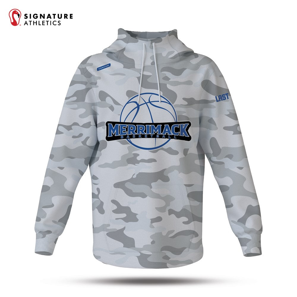 Merrimack Basketball Men's Pro Dye Sub Scuba Hoodie - Camo: Merrimack