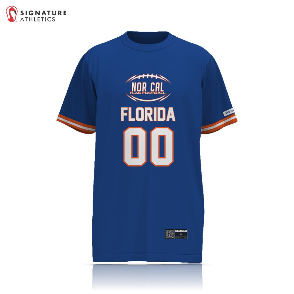 NorCal Flag Football Blue Florida Women's Player Short Sleeve Tech Tee: NorCal