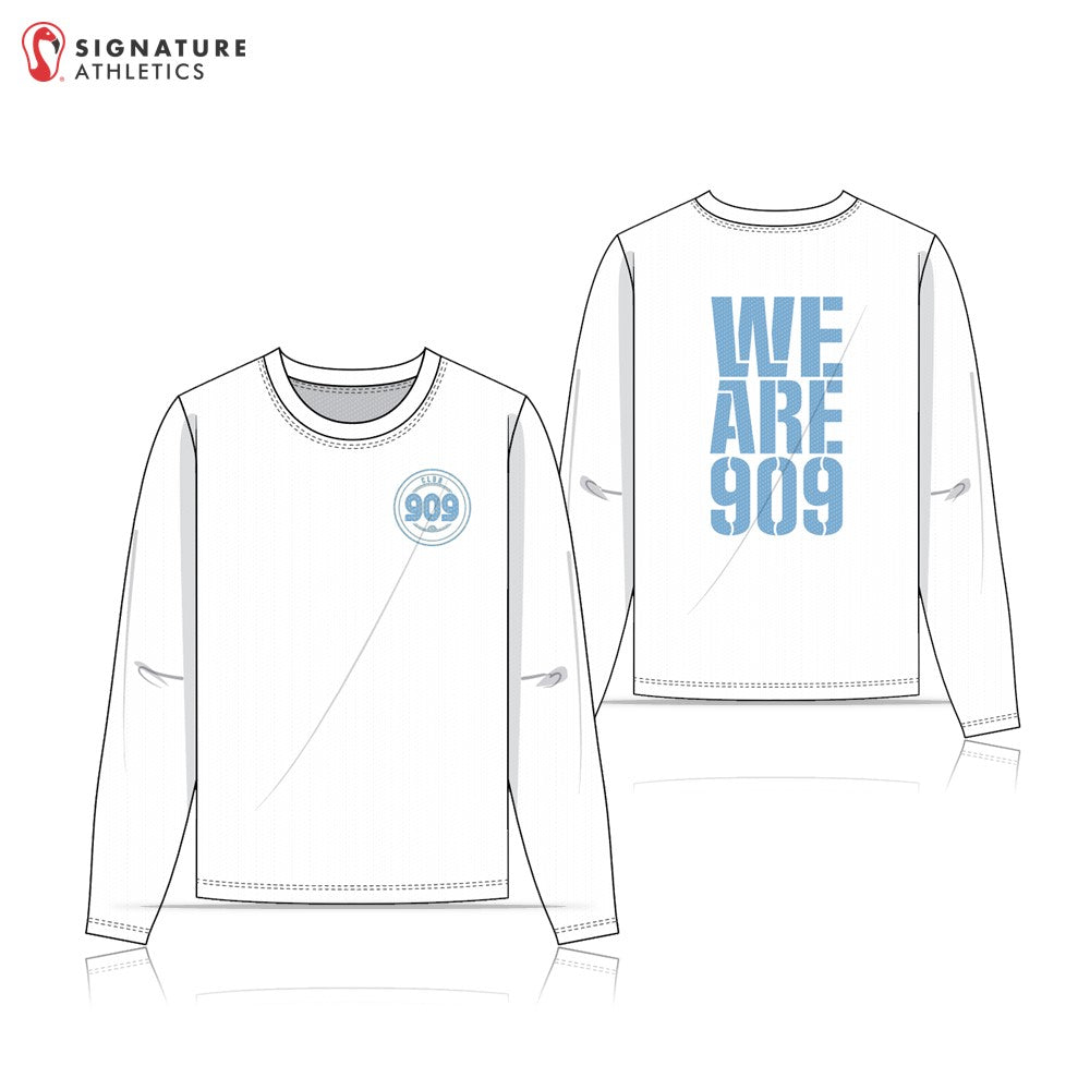 Club 909 Volleyball Coach Men's White Warm-Up Tee: 18-Blue