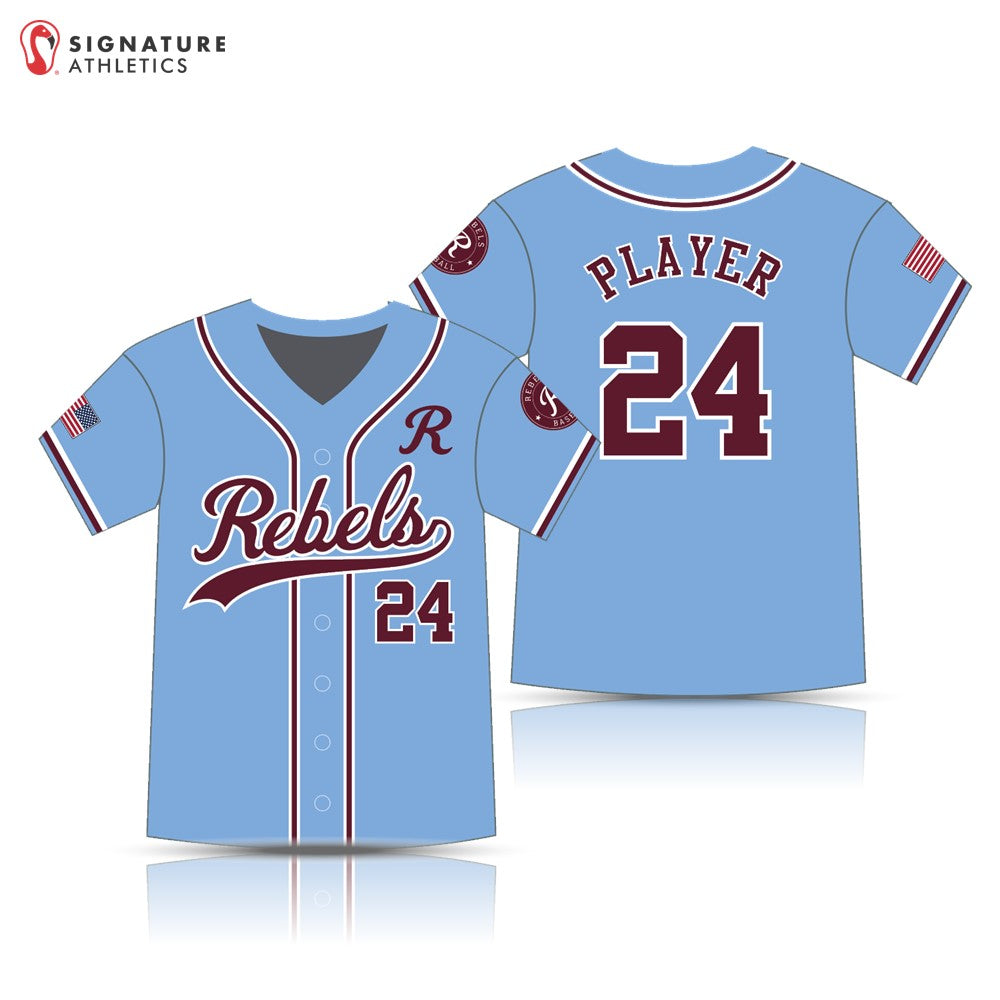 Rebels Travel Baseball REQUIRED Men's Blue Baseball Jersey