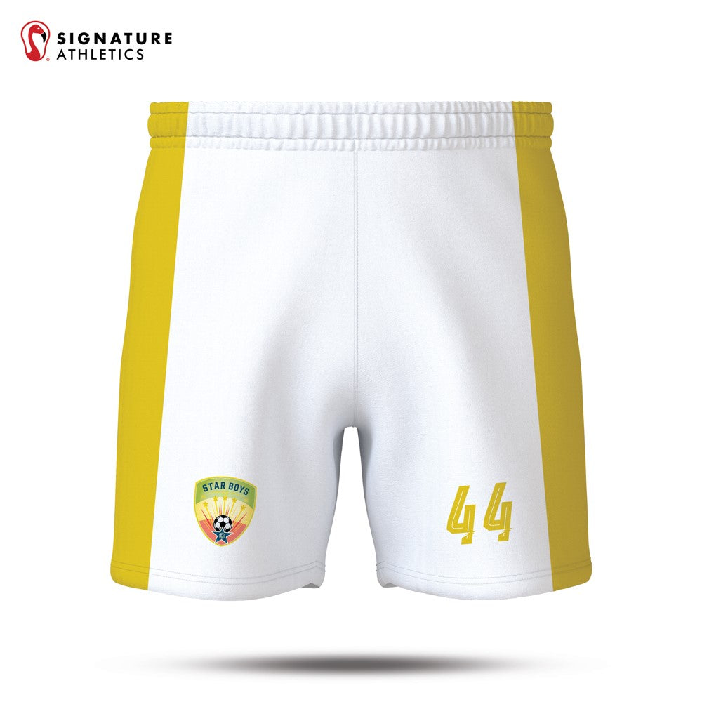 Star Boys Soccer Academy Men's White Game Shorts: Star Boys Soccer