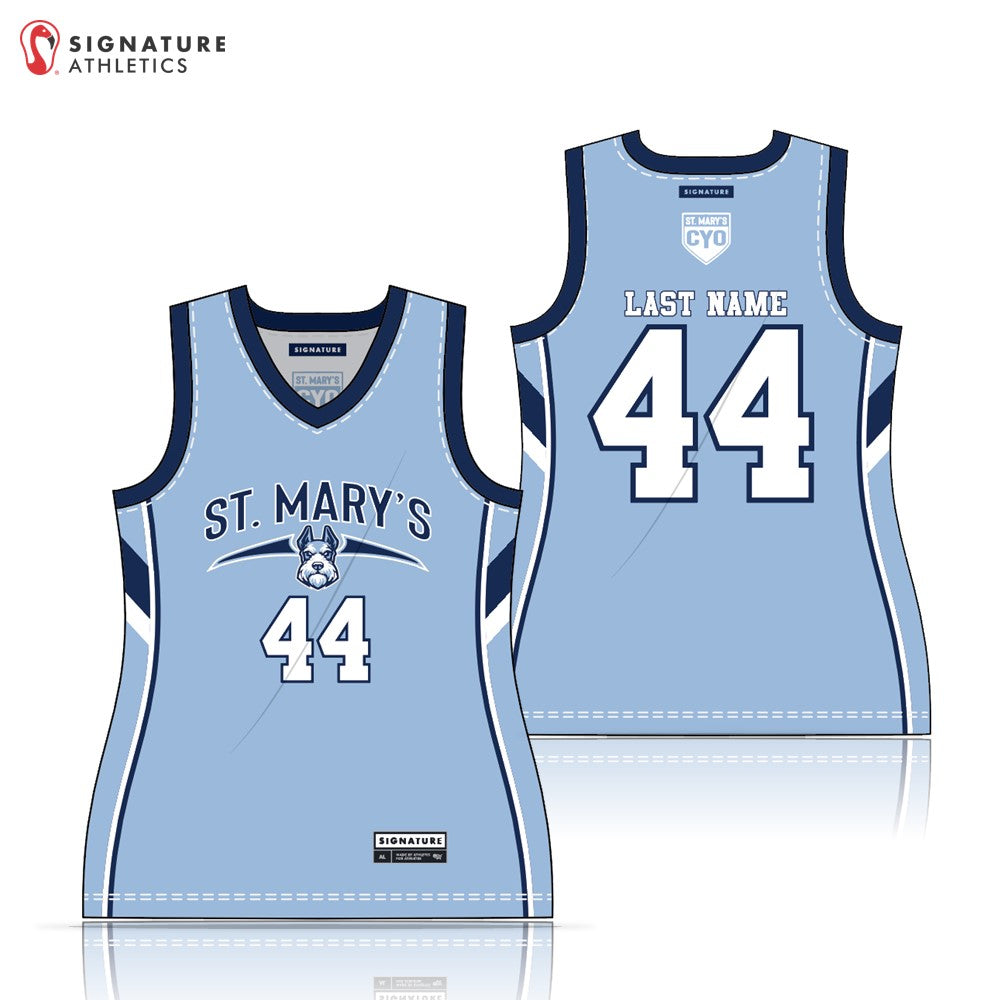 St Mary's Basketball Women's Player V-Neck Reversible Basketball Jersey Interlock: St Mary's Basketball