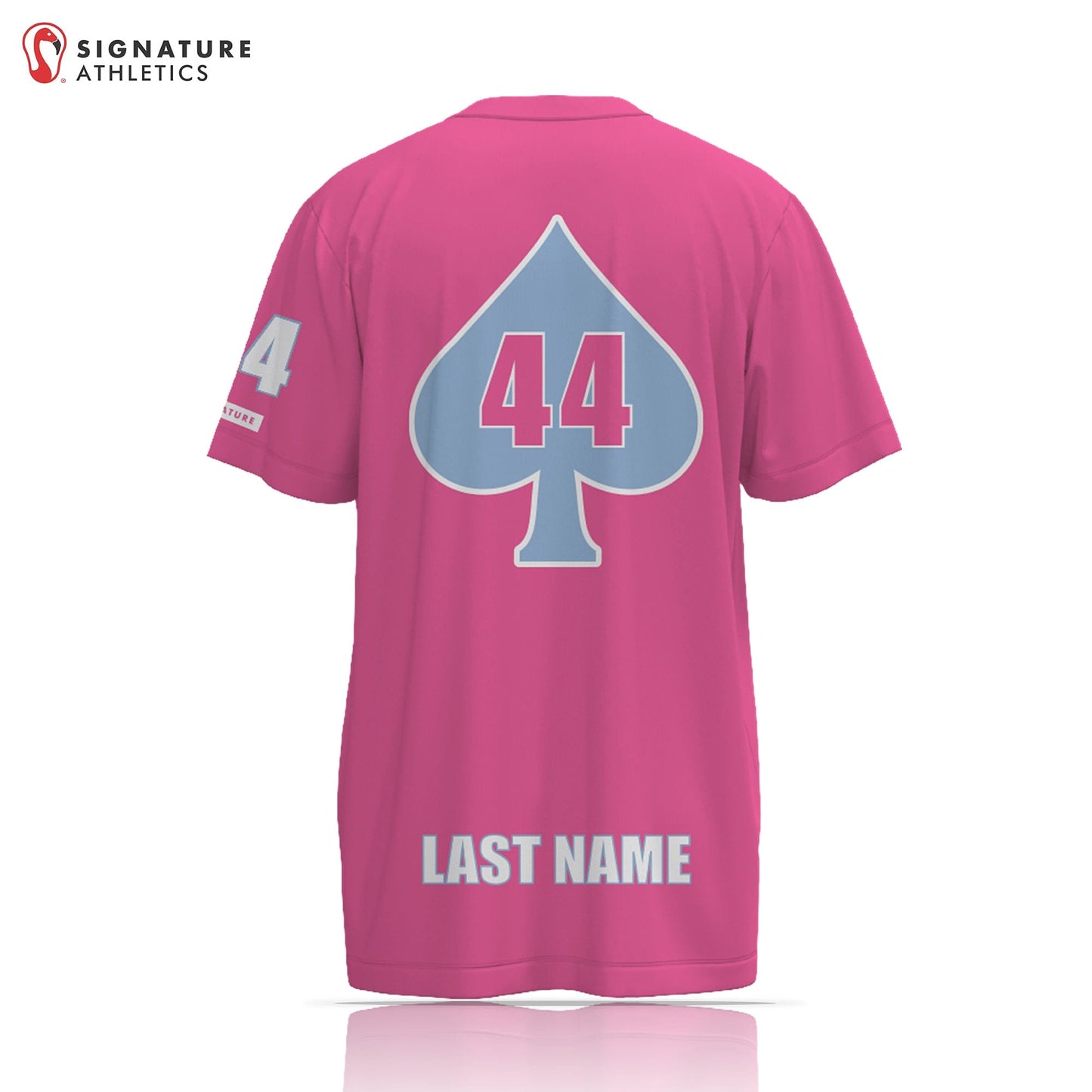 Aces Girls Lacrosse Pink Dad Short Sleeve Tech Tee Signature Lacrosse