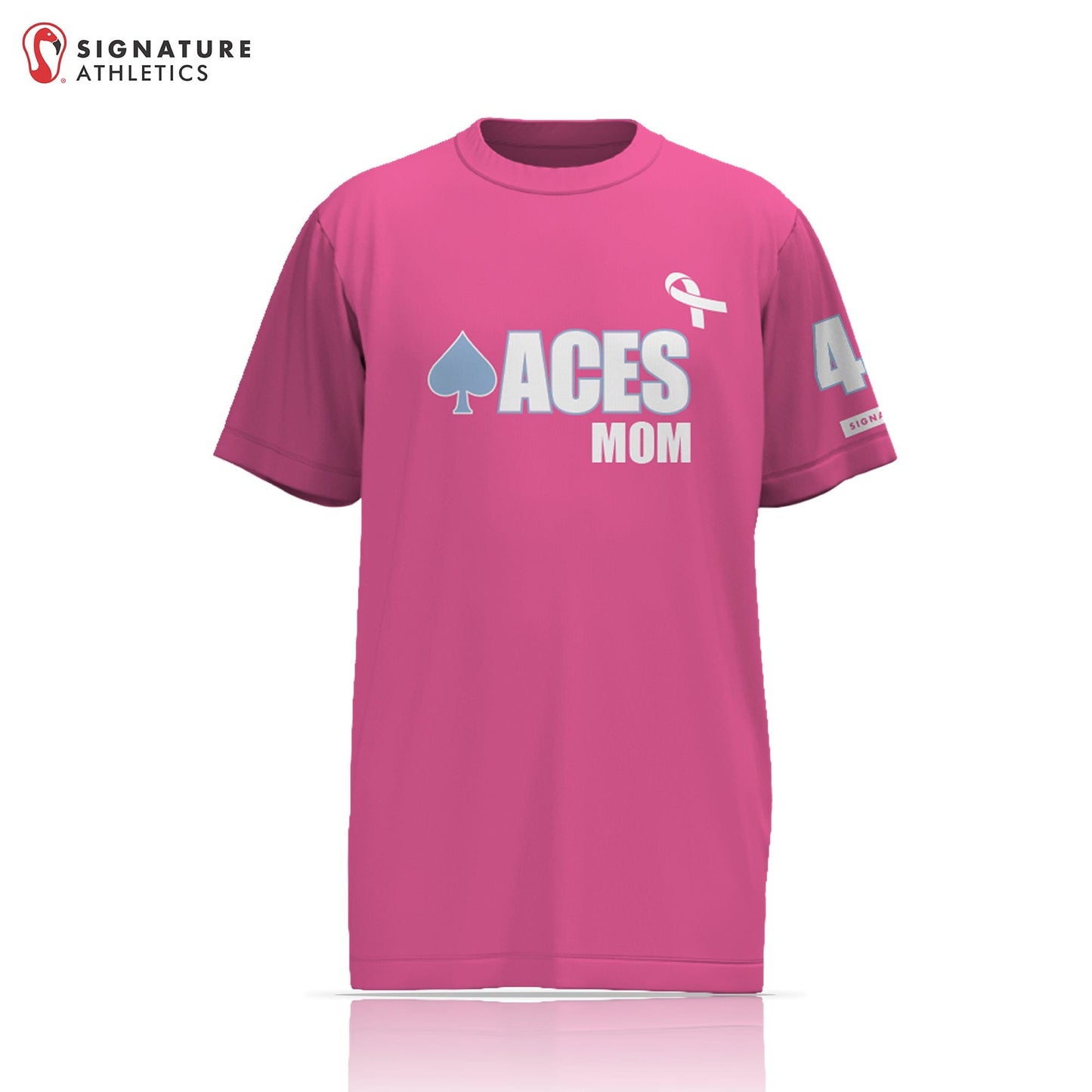 Aces Girls Lacrosse Pink Mom Short Sleeve Tech Tee: 2026-2036 Signature Lacrosse