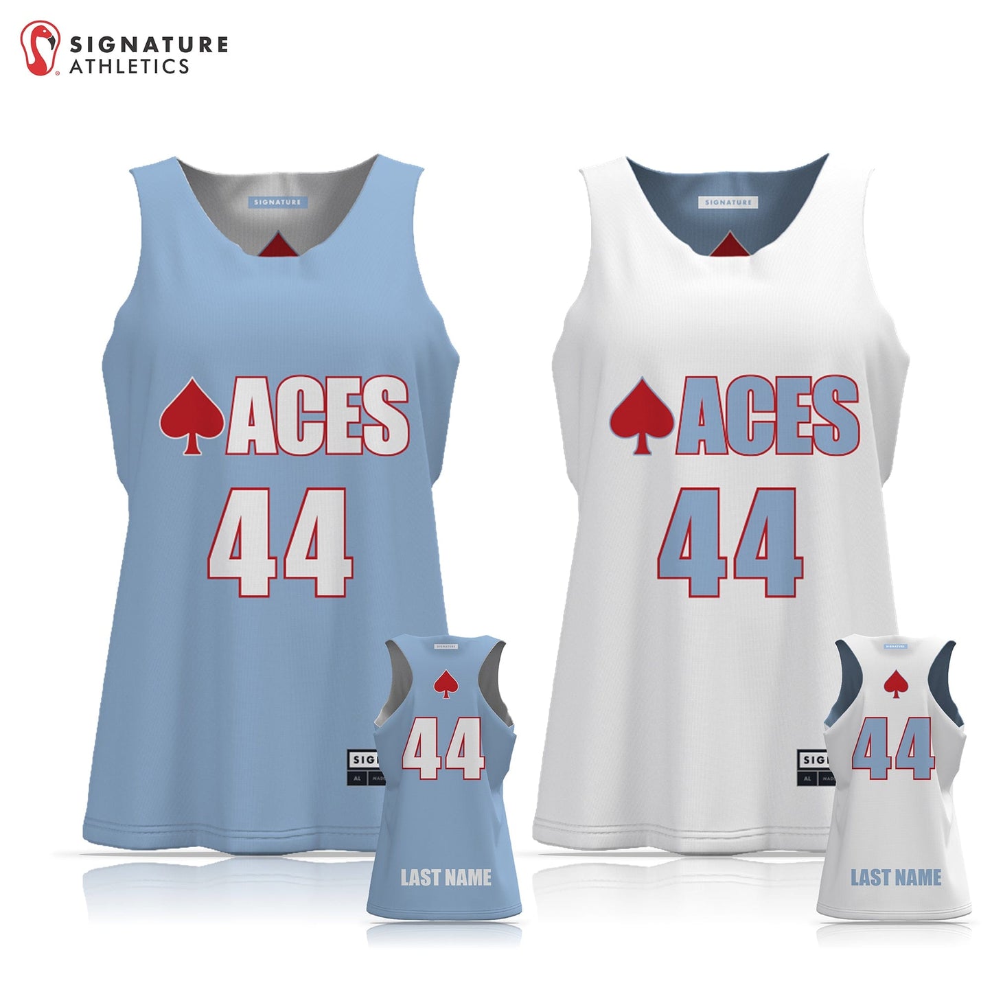 Aces Girls Lacrosse Reversible Pinnie: 2033 Signature Lacrosse