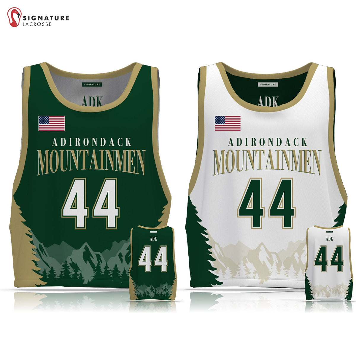 Adirondack Mountainmen Lacrosse Men's Player Reversible Game Pinnie: 2029 Signature Lacrosse