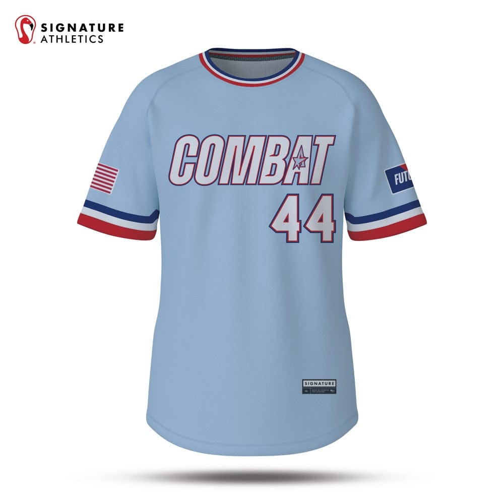 All Star Sports COMBAT FUTURES Men's Carolina Blue CF Pro Short Sleeve Tech Tee Signature Lacrosse