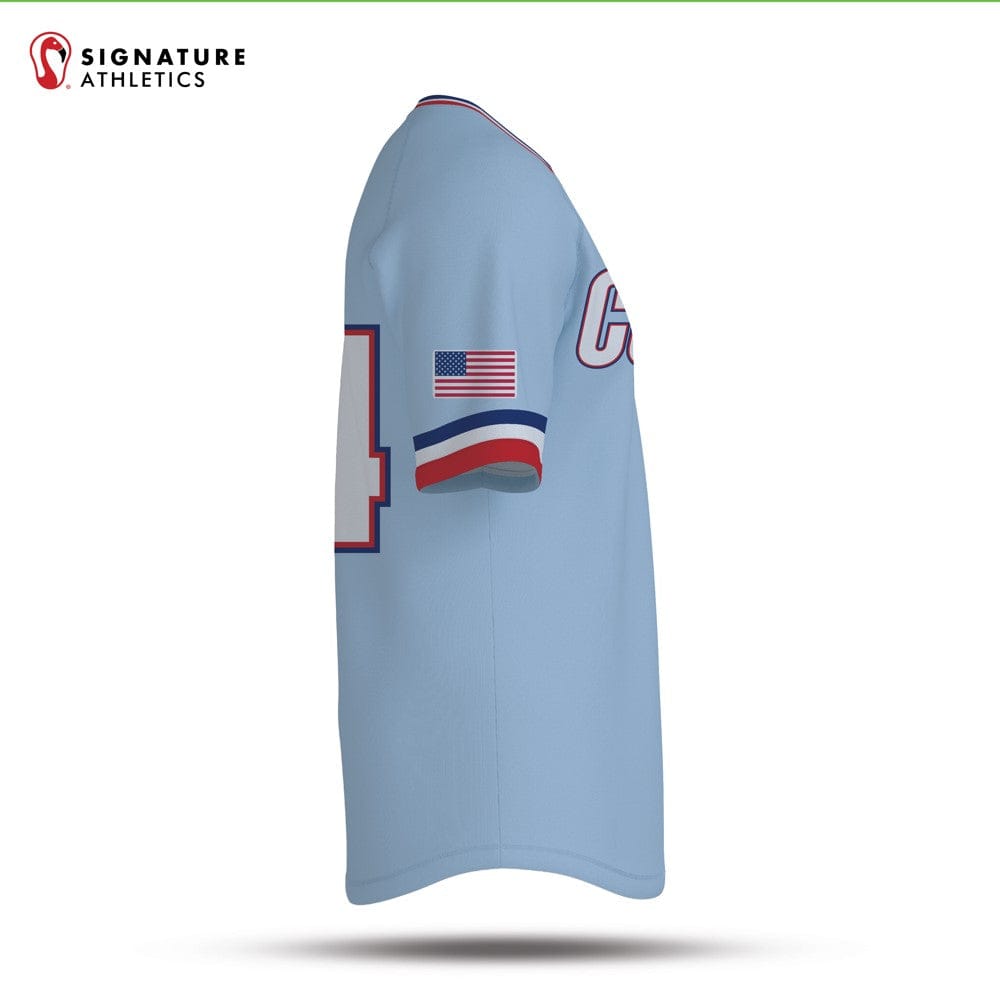 All Star Sports COMBAT FUTURES Men's Carolina Blue CF Pro Short Sleeve Tech Tee Signature Lacrosse