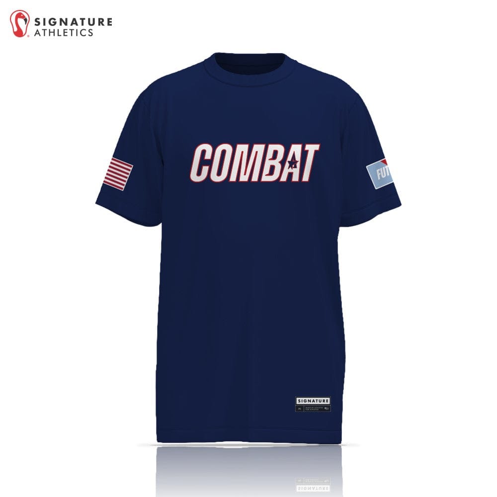 All Star Sports COMBAT FUTURES Men's Navy CF Short Sleeve Tech Tee Signature Lacrosse