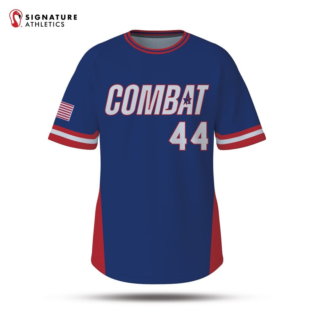 All Star Sports COMBAT Men's Navy Combat Pro Tech Tee Signature Lacrosse