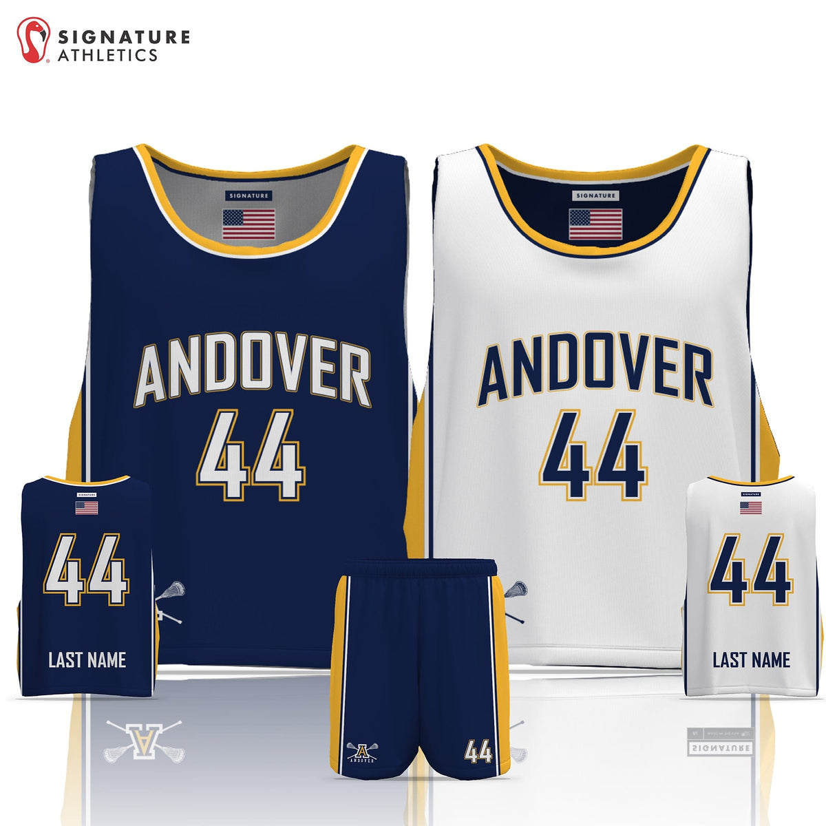 Andover Youth Lacrosse Men's 2 Piece Player Game Package: 8th Grade Signature Lacrosse