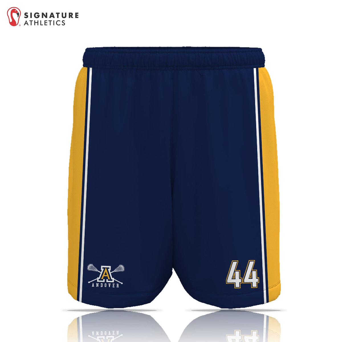 Andover Youth Lacrosse Men's Player Game Shorts: 4th Grade Signature Lacrosse