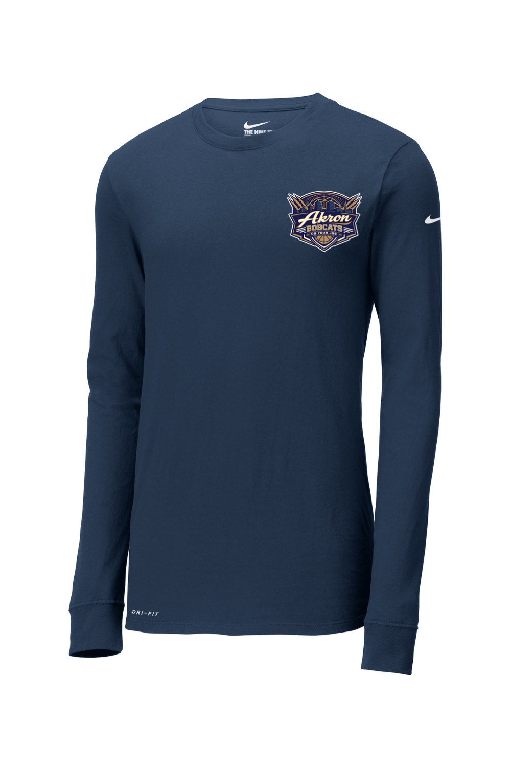 Arkron Bobcats Basketball Nike Dri-FIT Cotton/Poly Long Sleeve Tee Signature Lacrosse