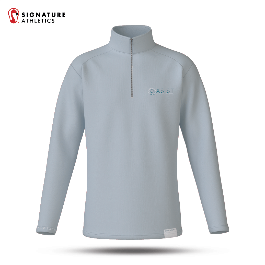 ASIST Men's Silver Quarter-Zip: ASIST Signature Lacrosse