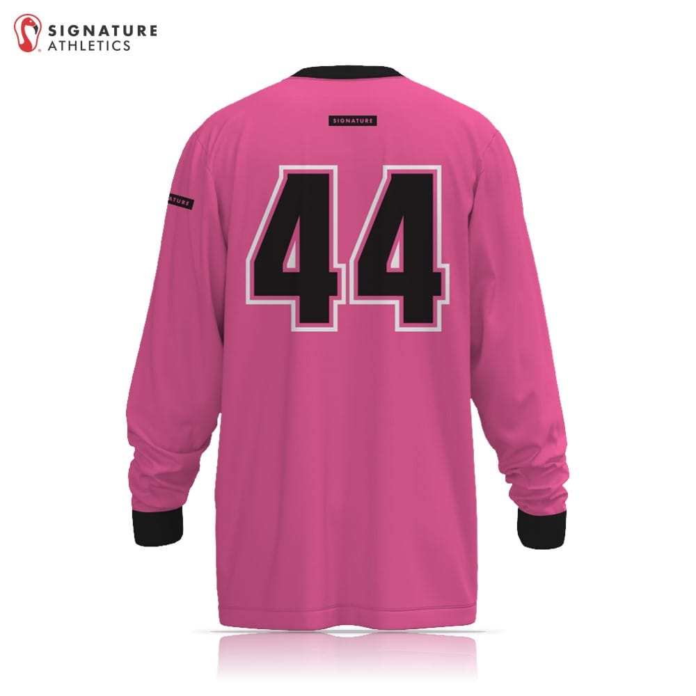BAYFA Goalie Standard Uniform Men's Long Sleeve Tech Tee Chrome Pink Signature Lacrosse