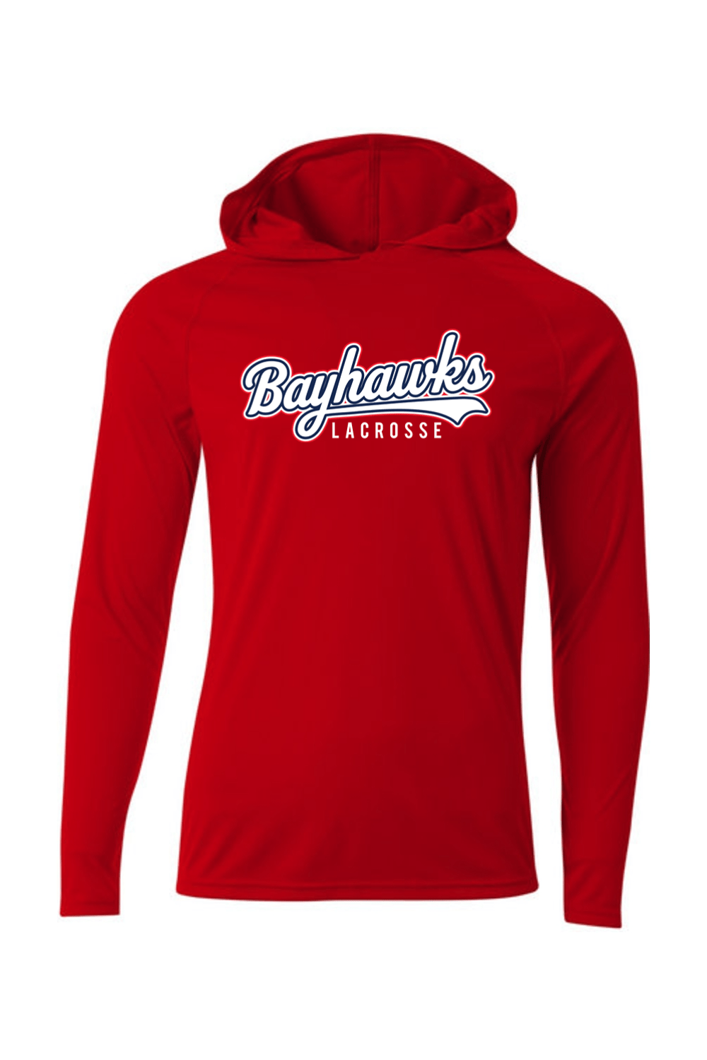 Bayhawks Lacrosse A4 Men's Cooling Performance Long-Sleeve Hooded T-shirt (A4N3409) Signature Lacrosse