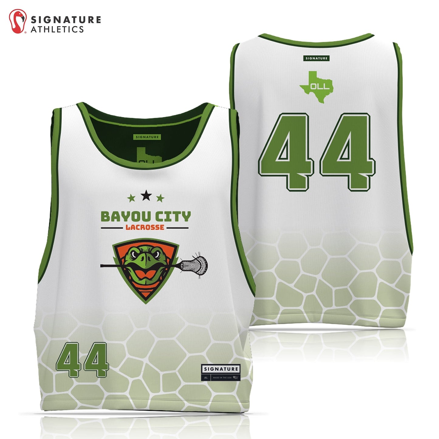 Bayou City Lacrosse Men's Reversible Game Pinnie Signature Lacrosse