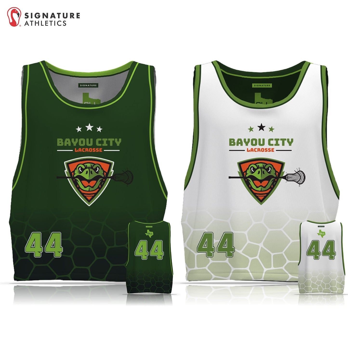 Bayou City Lacrosse Men's Reversible Game Pinnie: Bayou City Signature Lacrosse