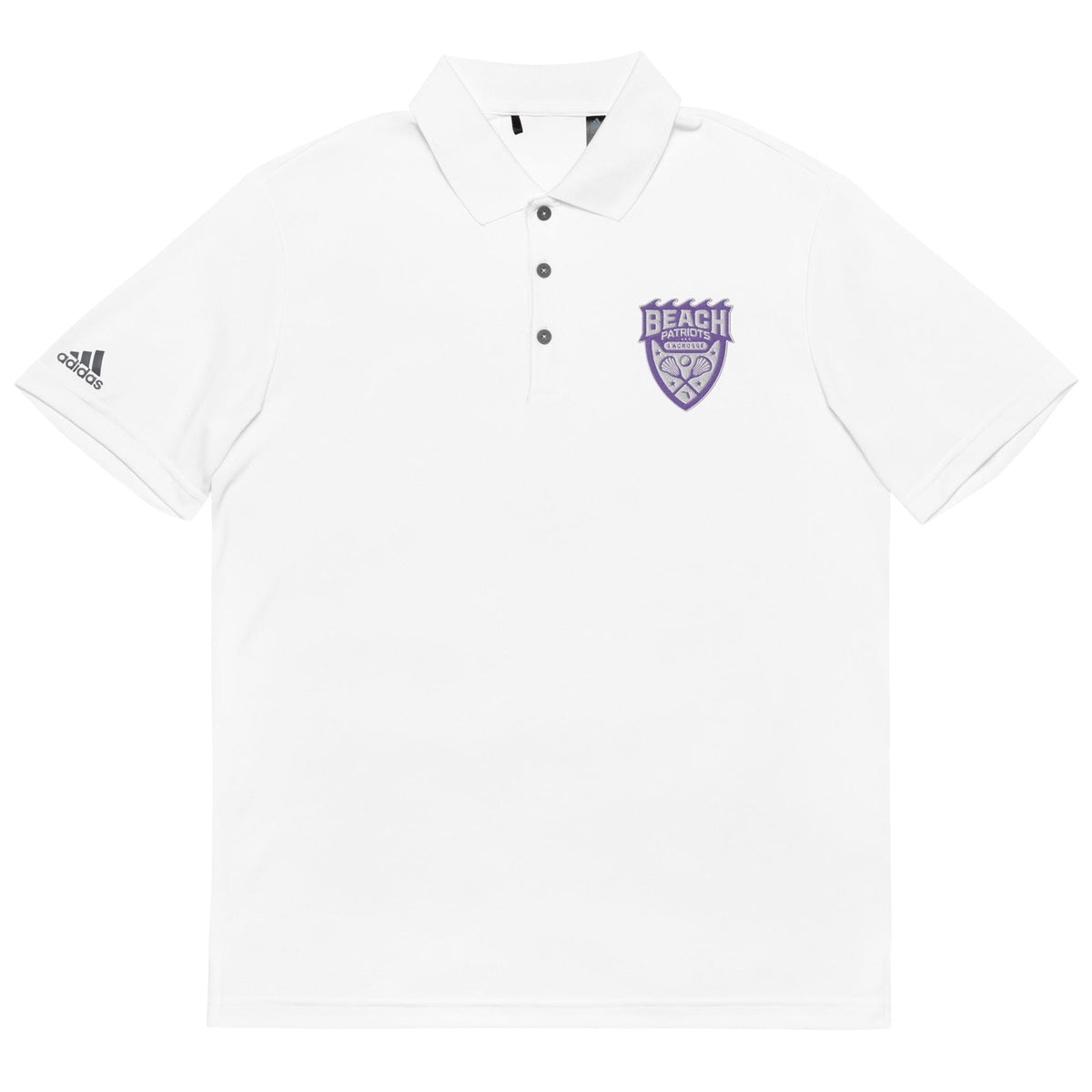 Beach Patriots Lacrosse Adult Adidas Performance Polo Signature Lacrosse