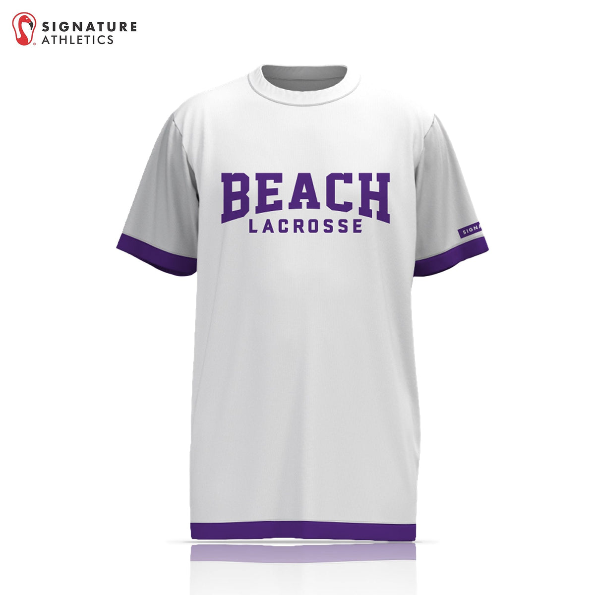 Beach Patriots Lacrosse Men's Player Short Sleeve Shooting Shirt: 14U Signature Lacrosse