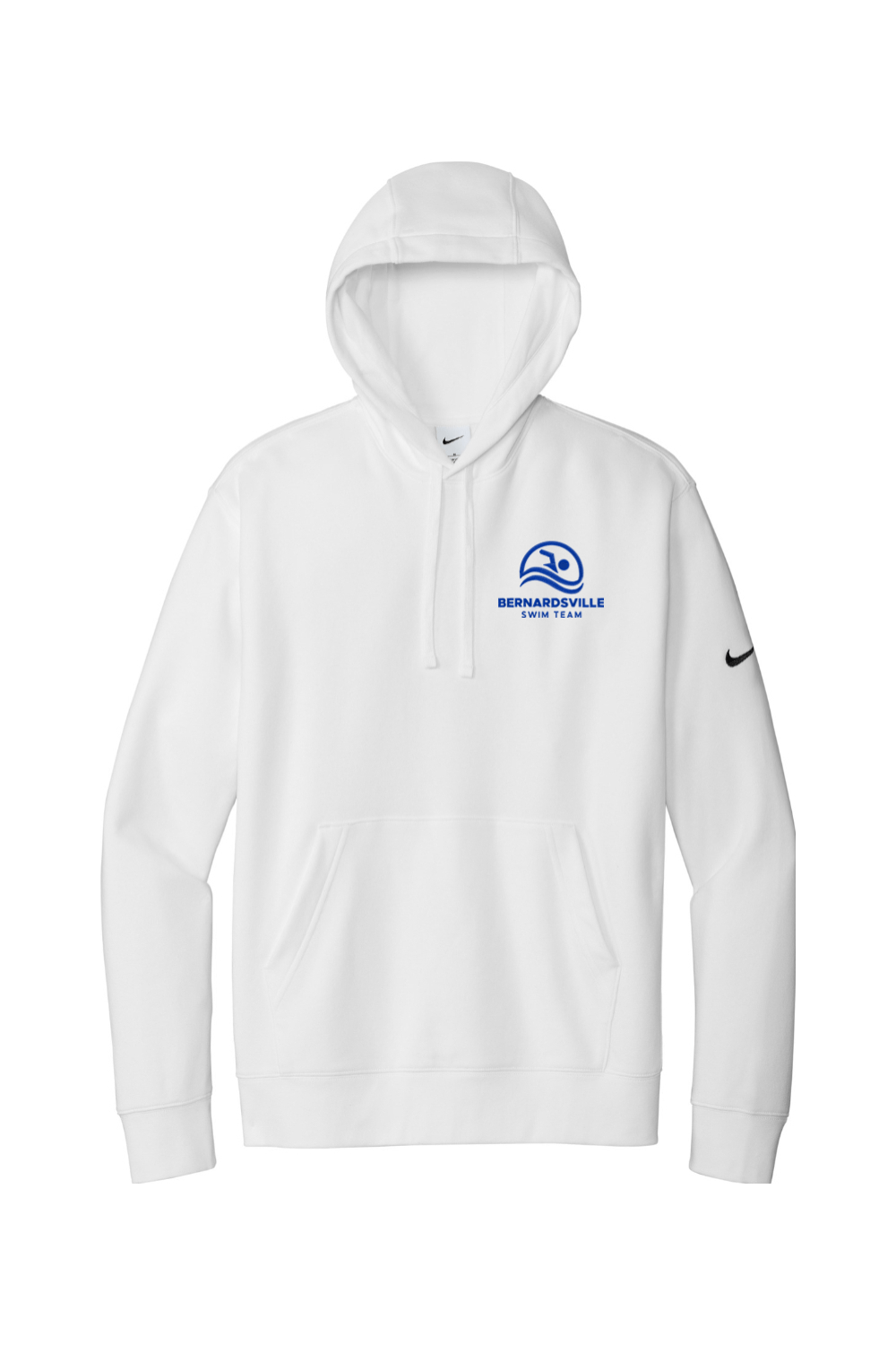 Bernardsville Swimming Embroidered Nike Club Fleece Sleeve Swoosh Pullover Hoodie Signature Lacrosse