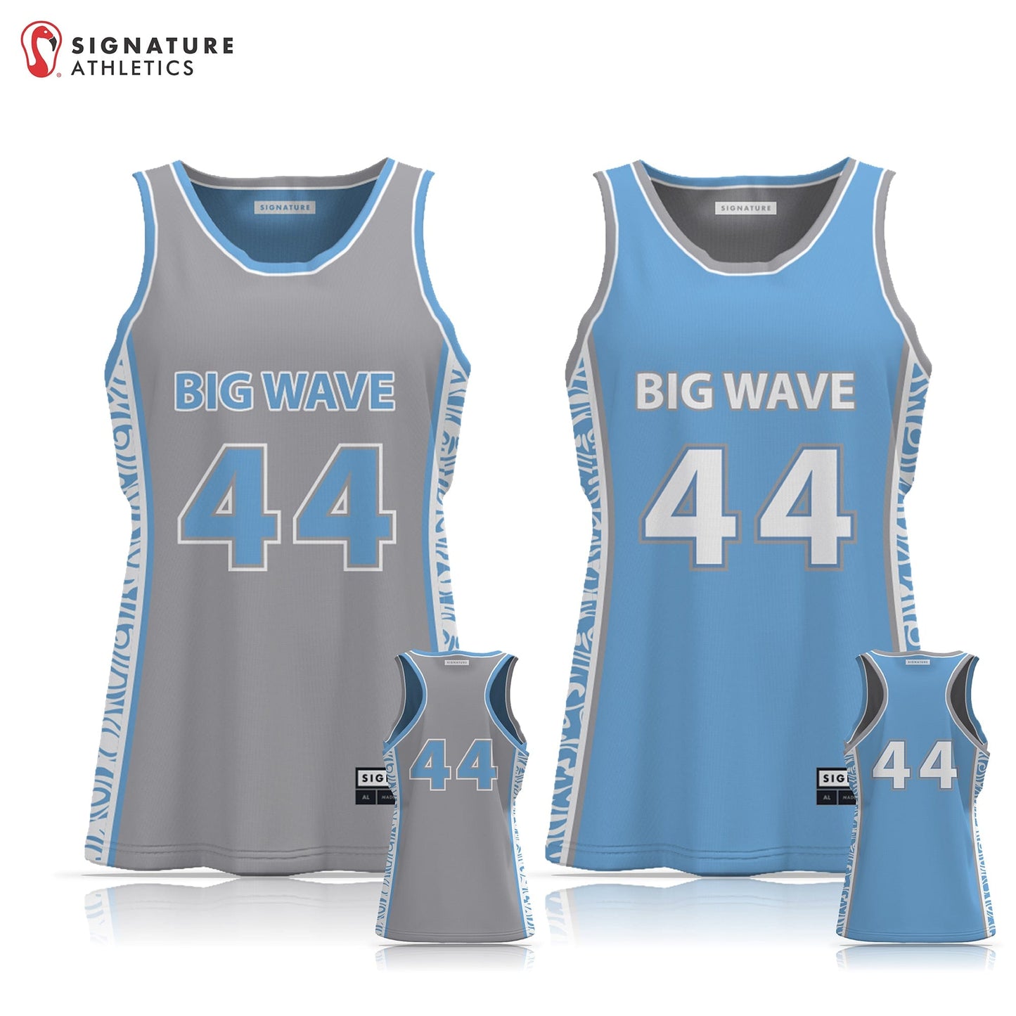 Big Wave Lacrosse Women's Player Reversible Game Pinnie: High School A Signature Lacrosse