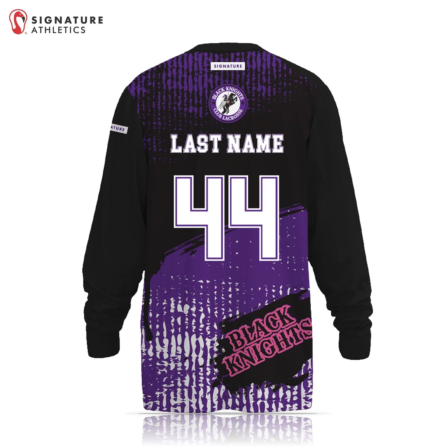 Black Knights Men's Long Sleeve Tech Tee: Long Sleeve Tech Tee Signature Lacrosse