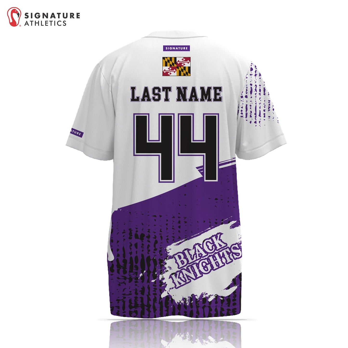 Black Knights Men's Player Short Sleeve Tech Tee: Black Knights MD 26/27 Signature Lacrosse