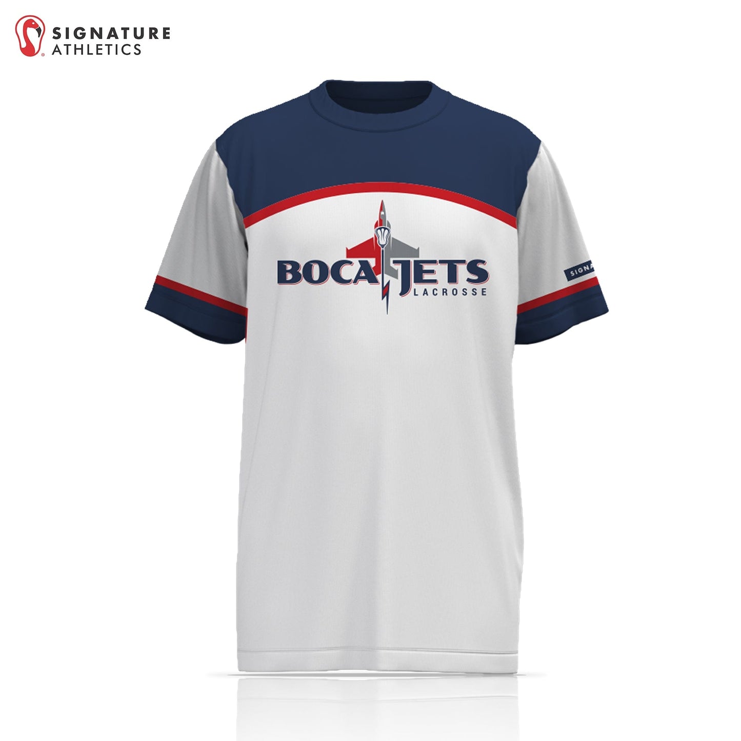 Boca Jets Short Sleeve Tech Tee: Girl's Jet Signature Lacrosse