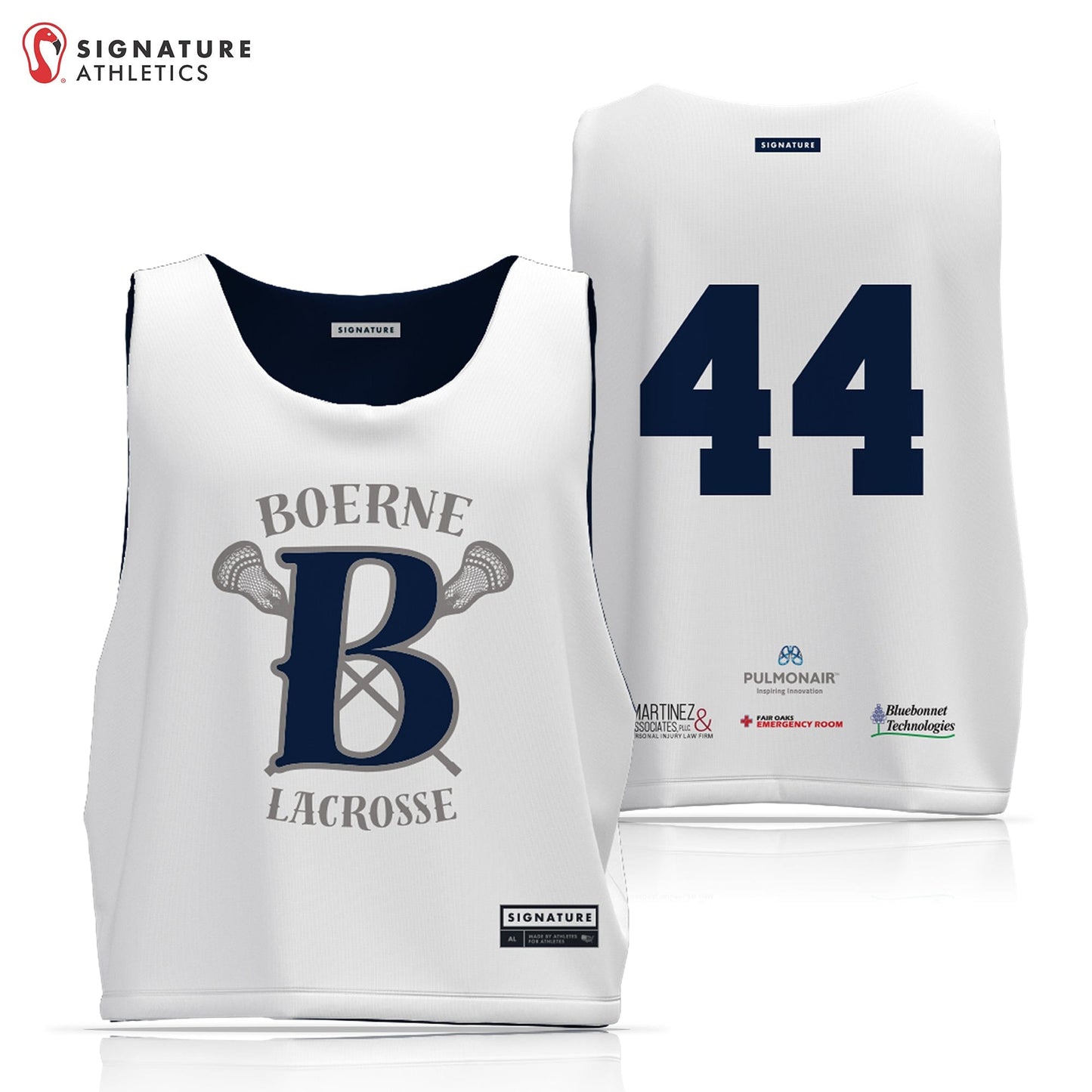 Boerne Lacrosse Men's Reversible Game Pinnie Signature Lacrosse