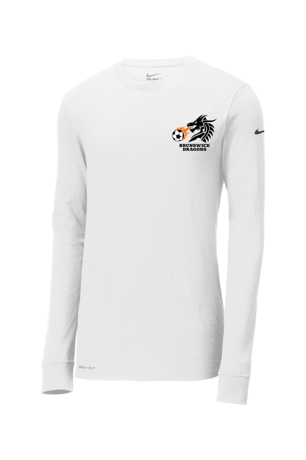 Brunswick Dragons Soccer Nike Dri-FIT Cotton/Poly Long Sleeve Tee Signature Lacrosse