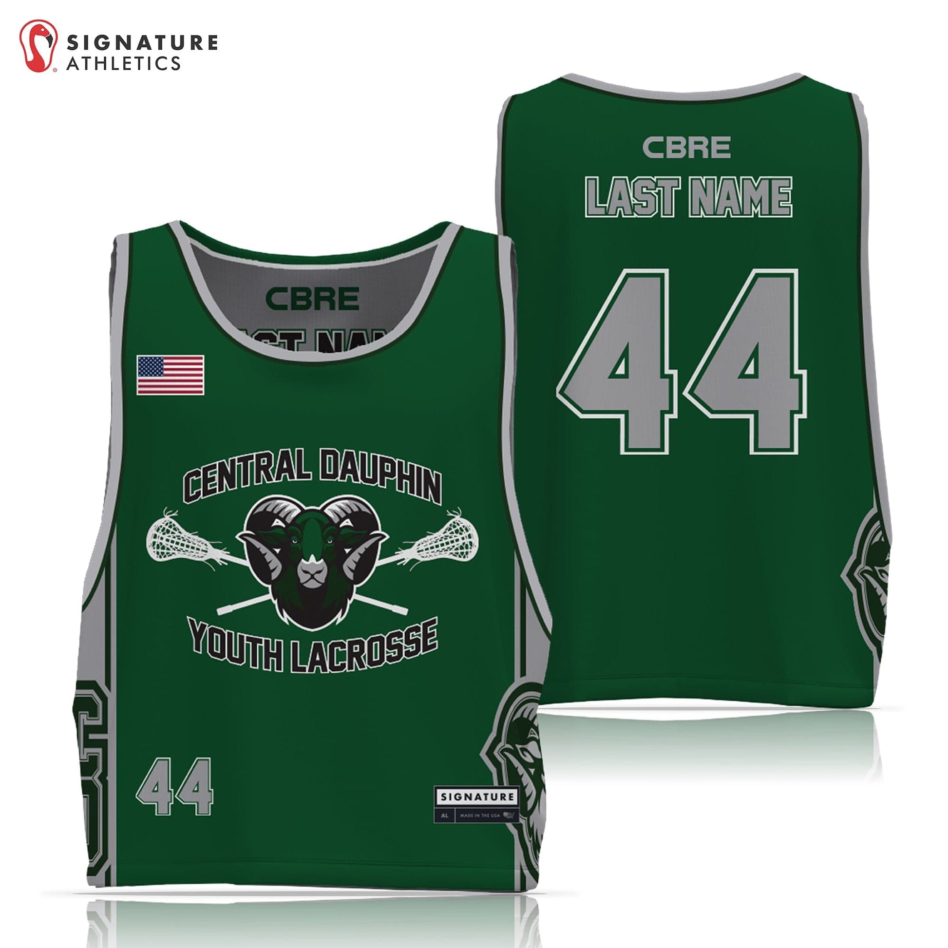 Central Dauphin Lacrosse Men's 2 Piece Player Game Package Signature Lacrosse