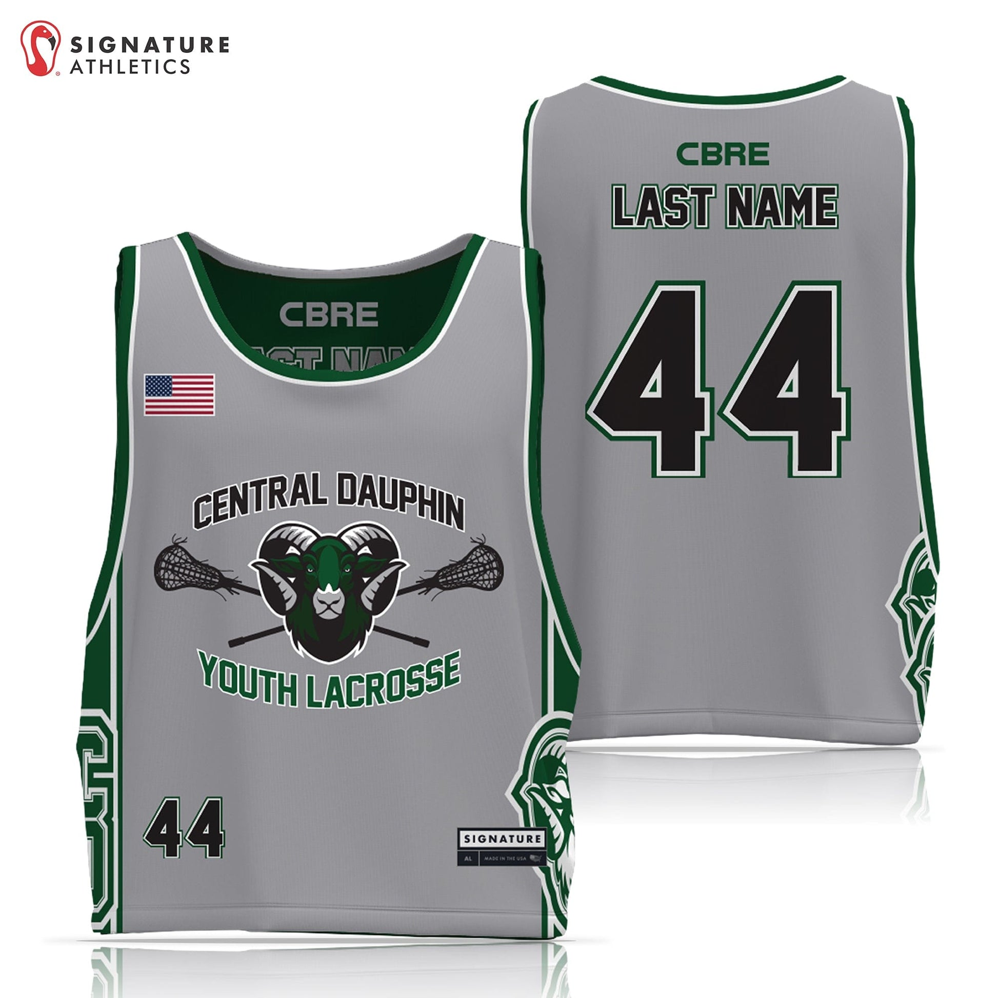 Central Dauphin Lacrosse Men's 2 Piece Player Game Package Signature Lacrosse