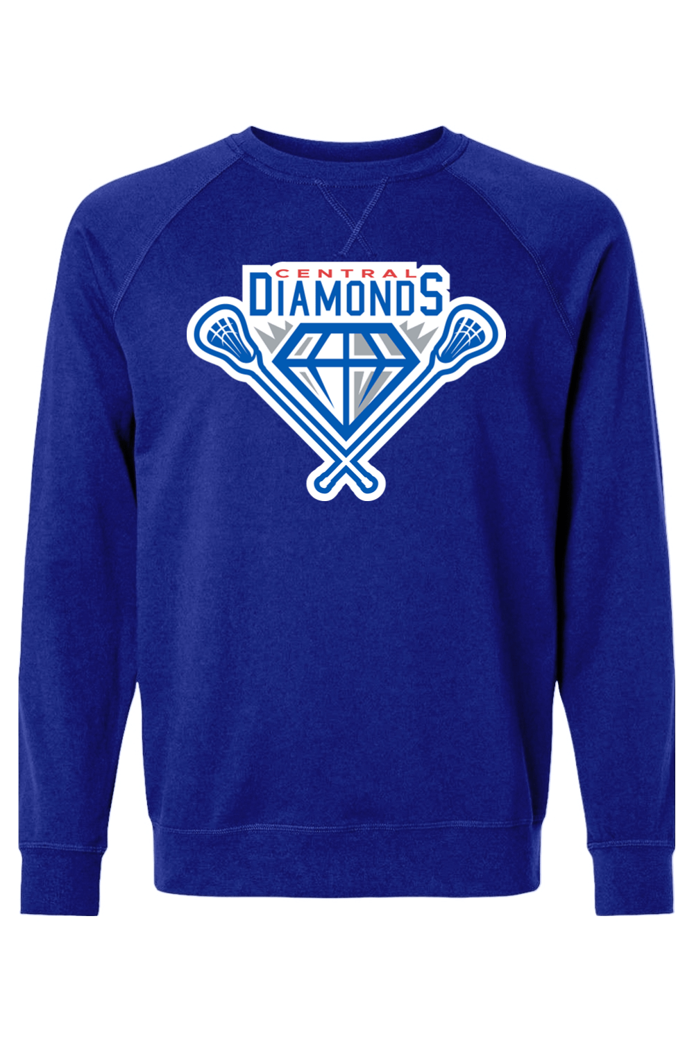 Central Diamonds Adult Heavyweight Raglan Long Sleeve Signature Lacrosse
