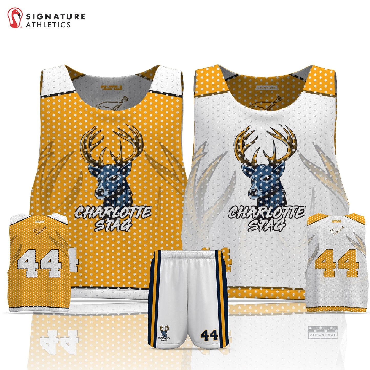 Charlotte Stag Men's 2 Piece Practice Package: Charlotte Stag Signature Lacrosse
