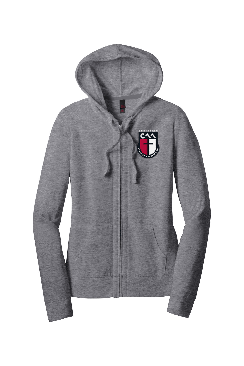 Christian Athletic Association District Women's Fitted Jersey Full-Zip Hoodie Signature Lacrosse