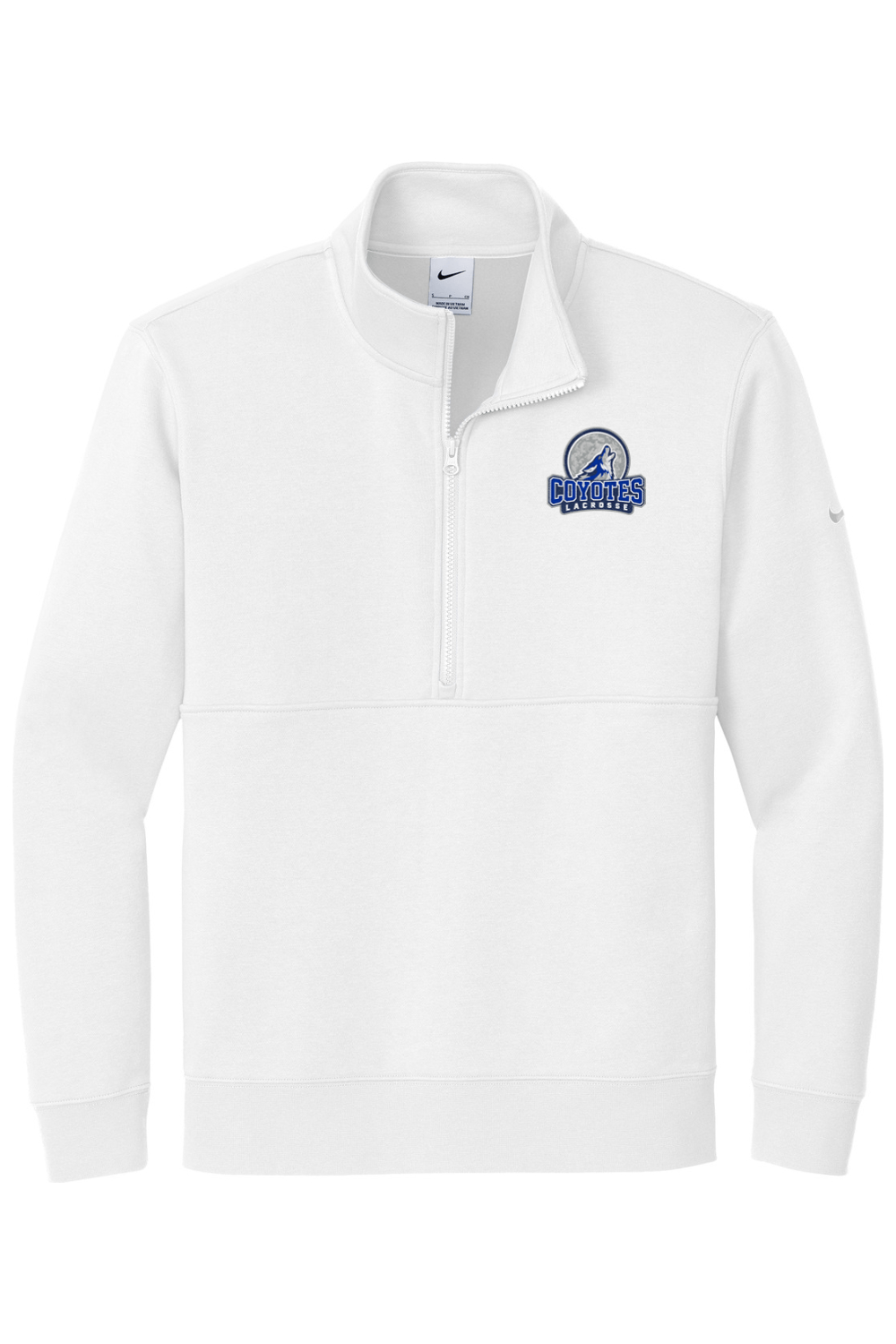 CL Embroidered Nike Club Fleece Sleeve Swoosh 1/2-Zip Signature Lacrosse
