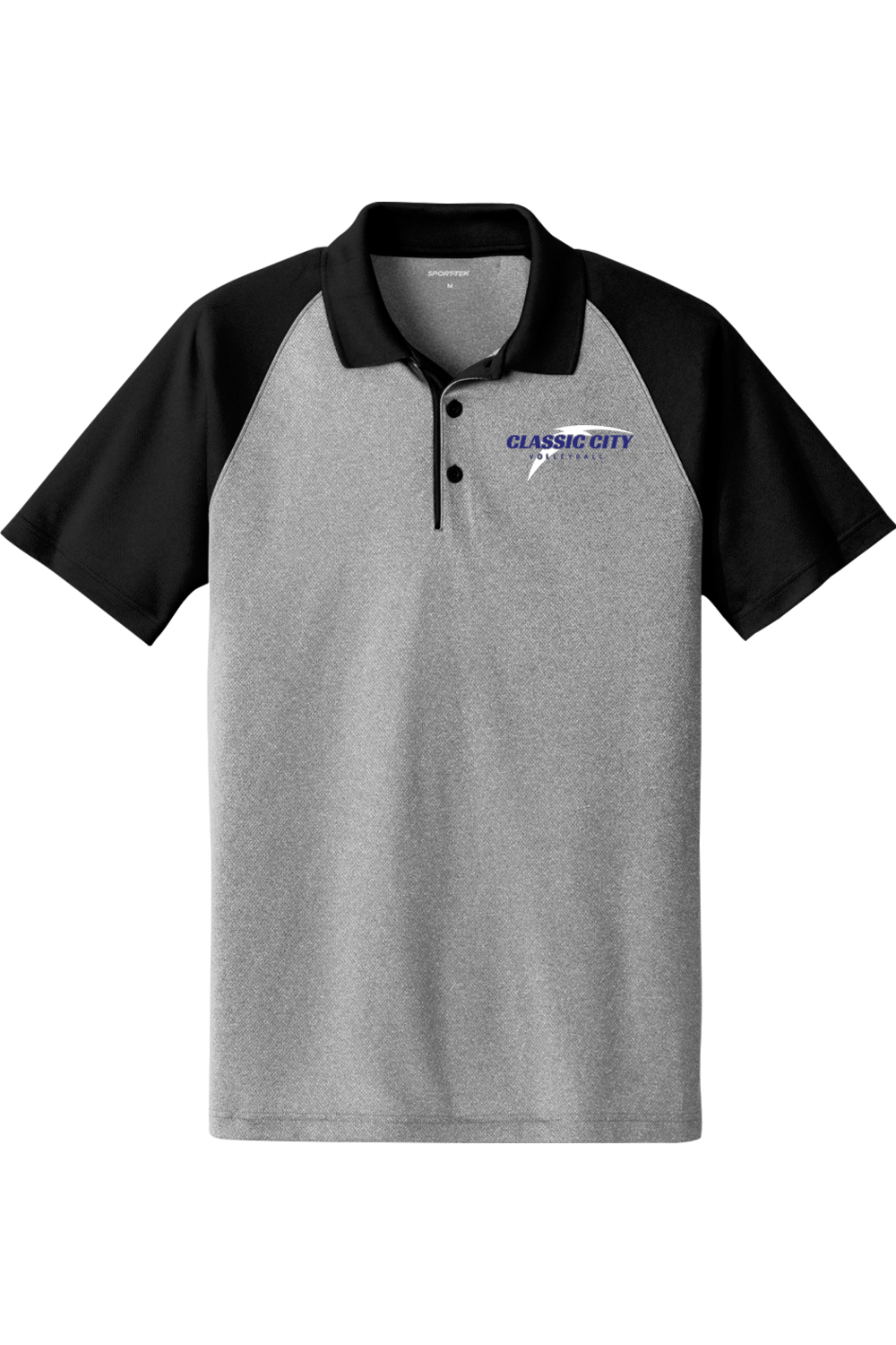 Classic City Volleyball Club Sport-Tek PosiCharge RacerMesh Raglan Heather Block Polo Signature Lacrosse