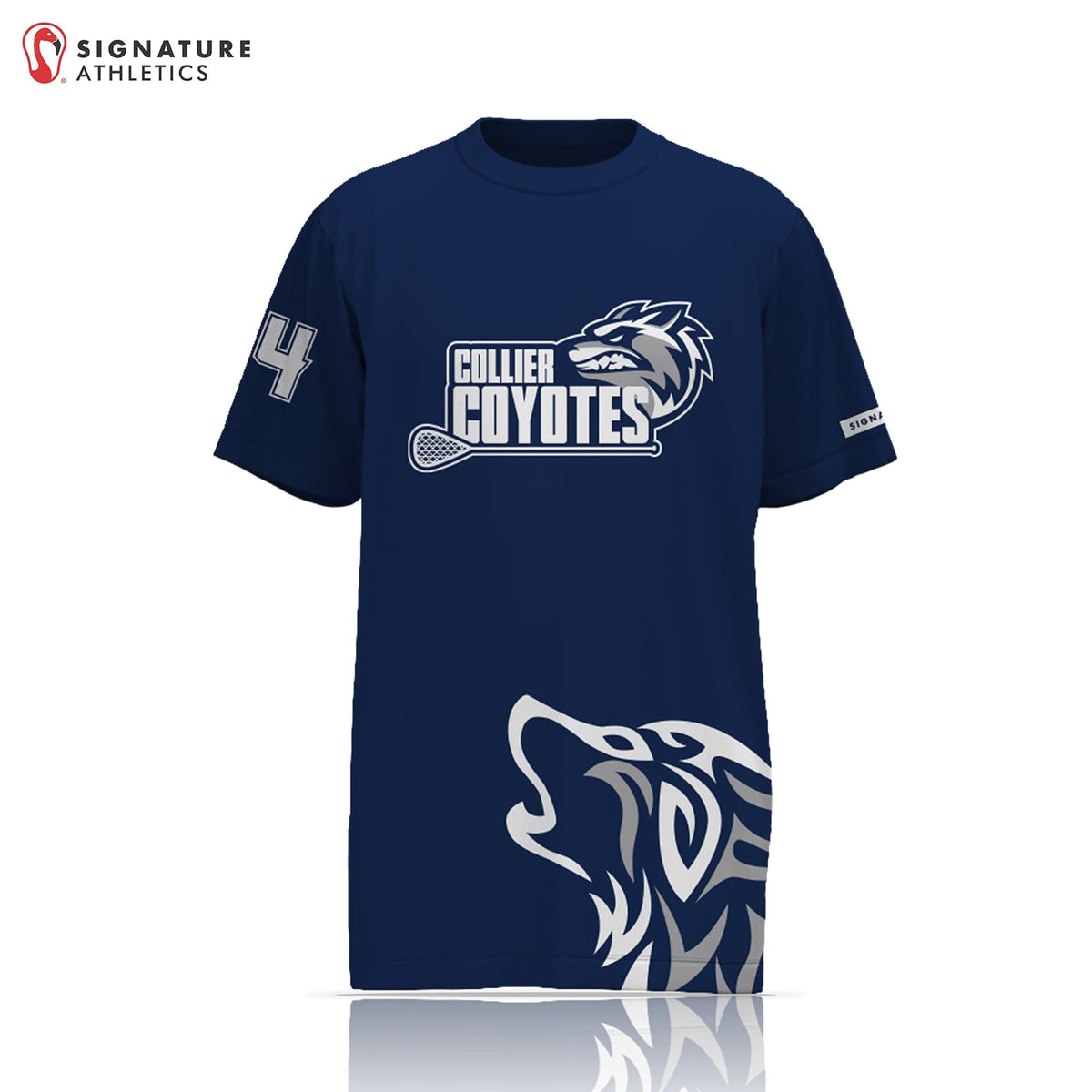 Collier County Lacrosse Men's Player Short Sleeve Shooting Shirt: Middle School Signature Lacrosse