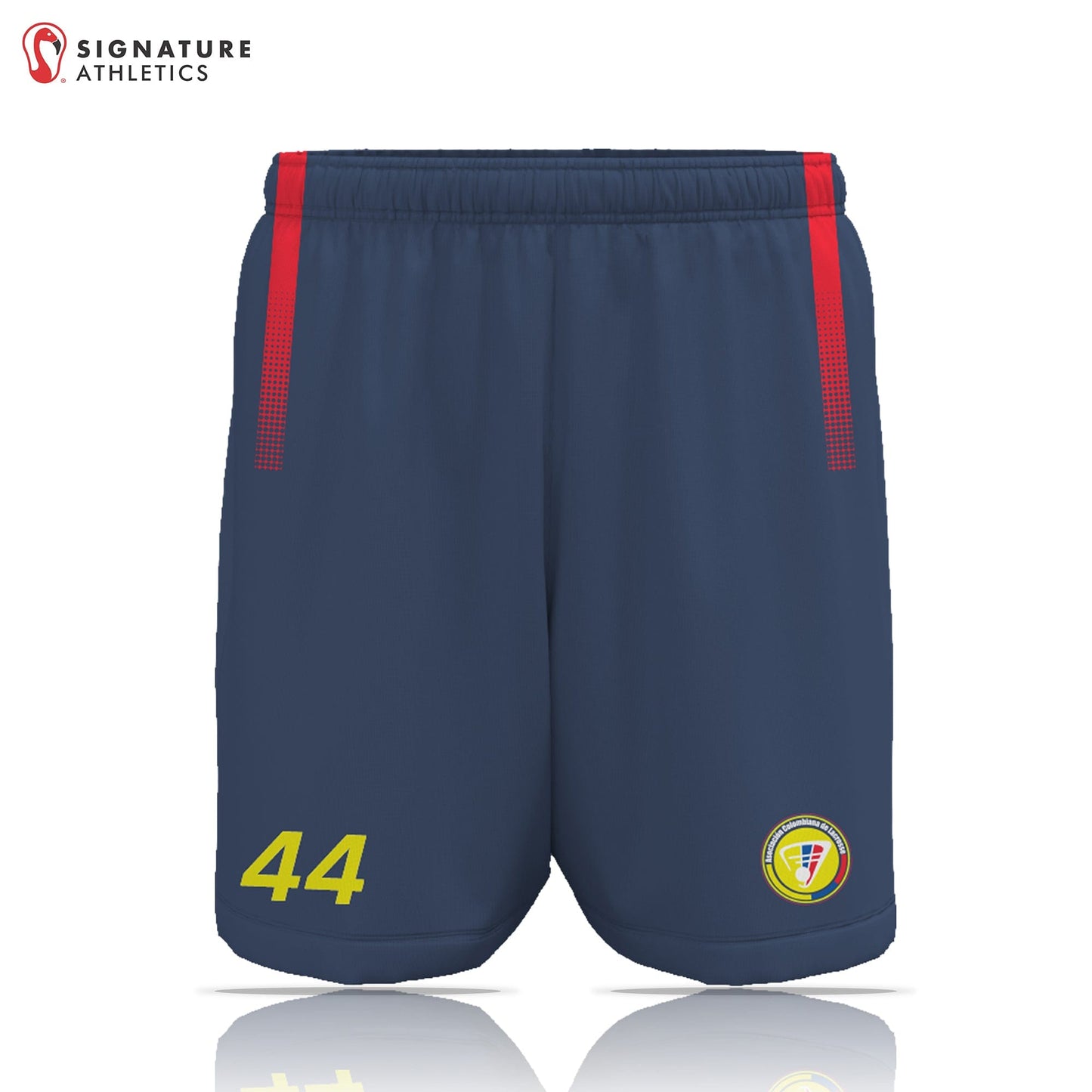 Colombia Lacrosse Men's Dark Player Game Shorts: Colombia Signature Lacrosse