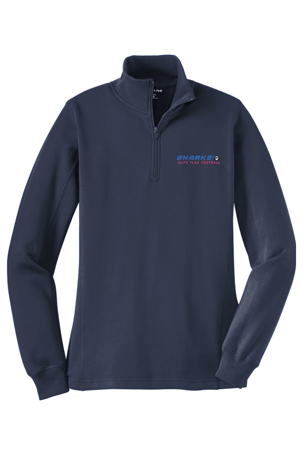 Columbus Flag Sharks Adult Women's Embroidered Quarter-Zip Pullover Signature Lacrosse